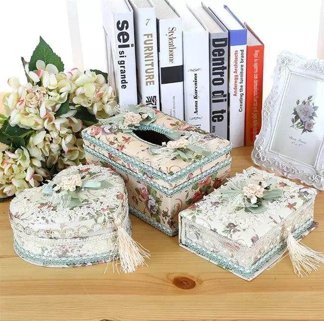 Jewelry Earrings Ring Storage Tissue Box