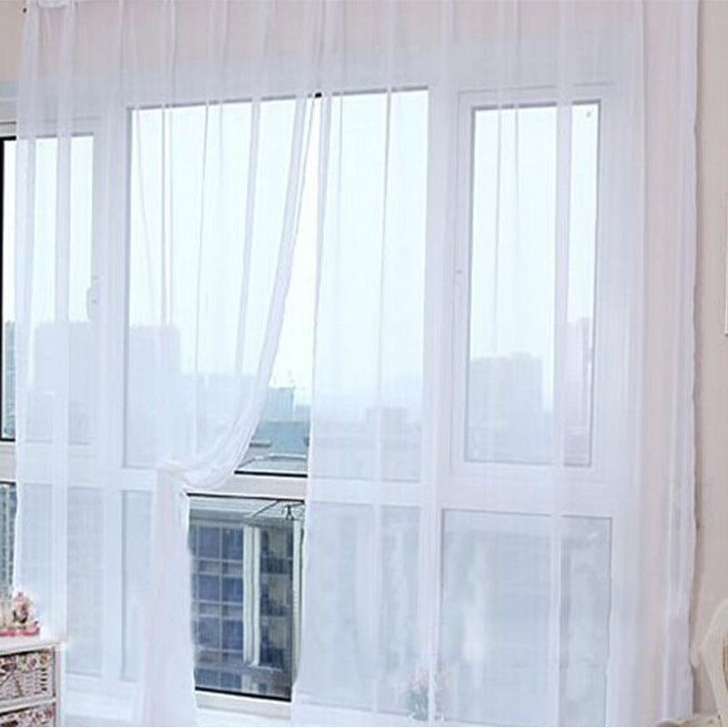 Solid Tulle Modern Sheer Curtains