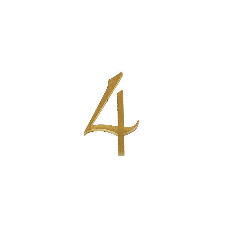 Retro Brass House Number Plate