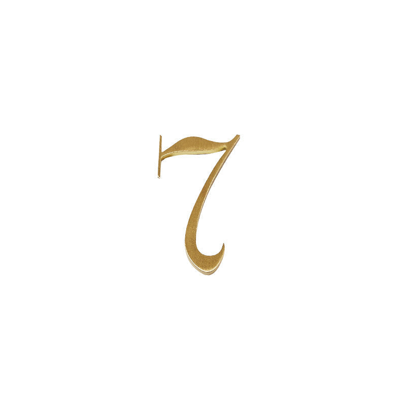 Retro Brass House Number Plate
