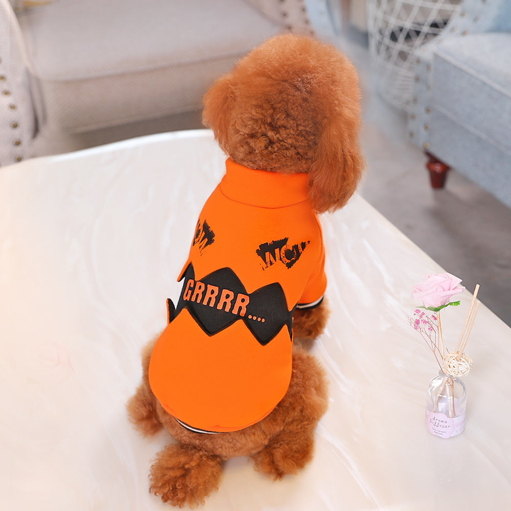 Puppy dog clothes halloween pumpkin costume