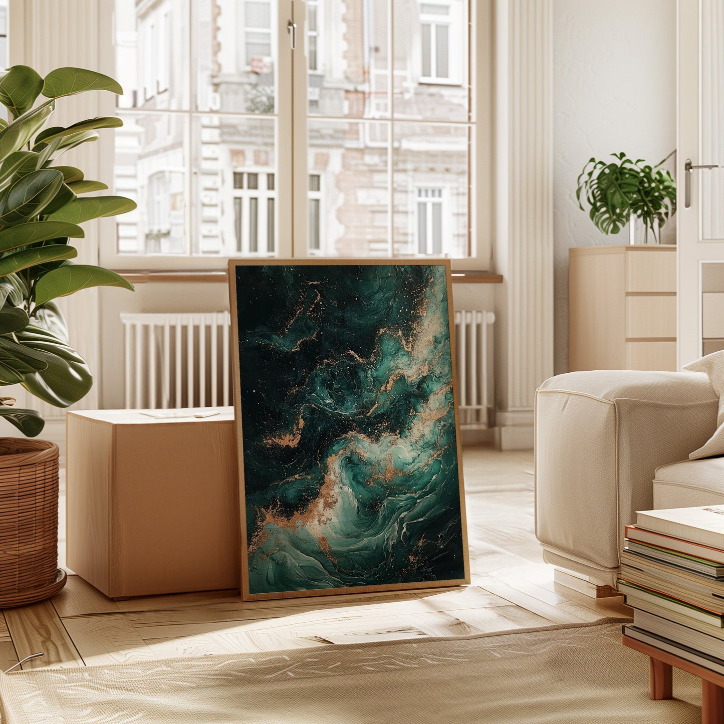 Himmlische Drift in Smaragd und Gold