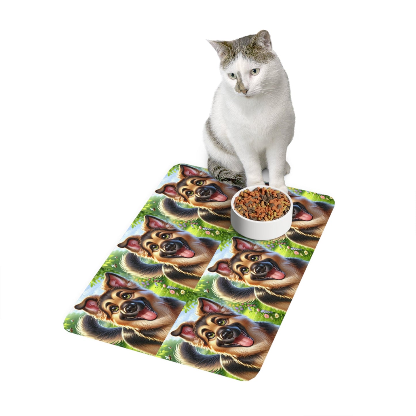 Tapis antidérapant pour animaux de compagnie – Tapis d'alimentation étanche pour chiens