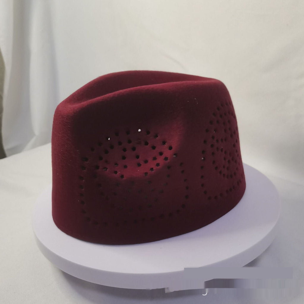 Mens Solid Color Versatile Ethnic Hui Prayer Cap