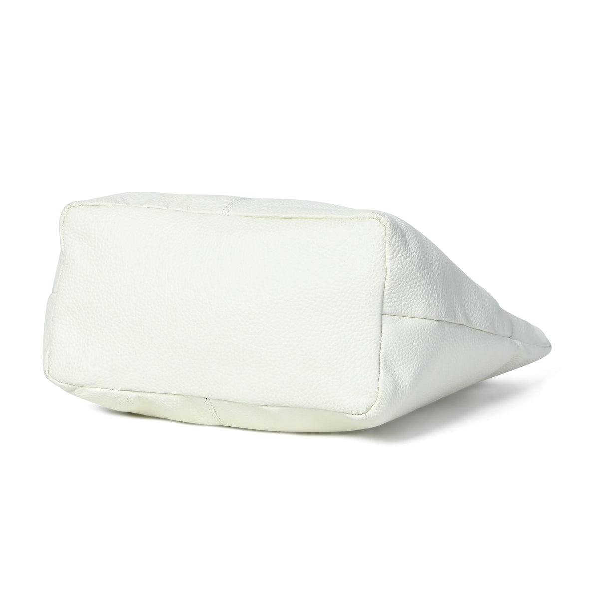 Die elfenbeinfarbene Ledertasche