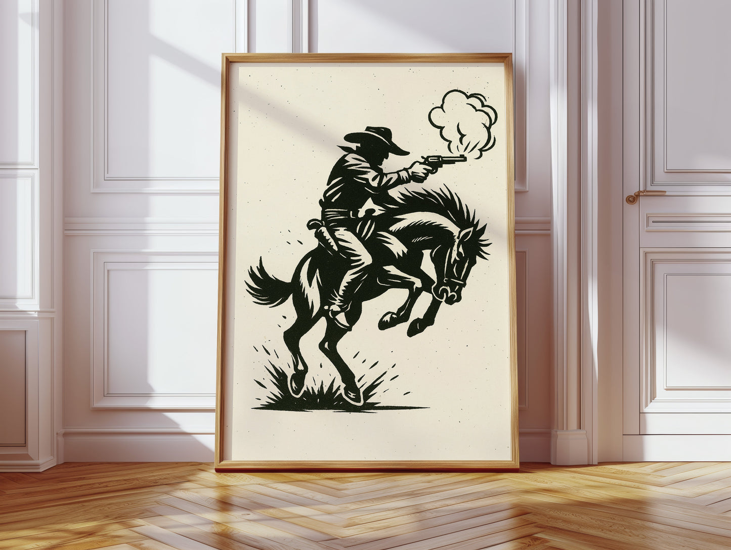 Fusillade de cow-boys dans la poussière