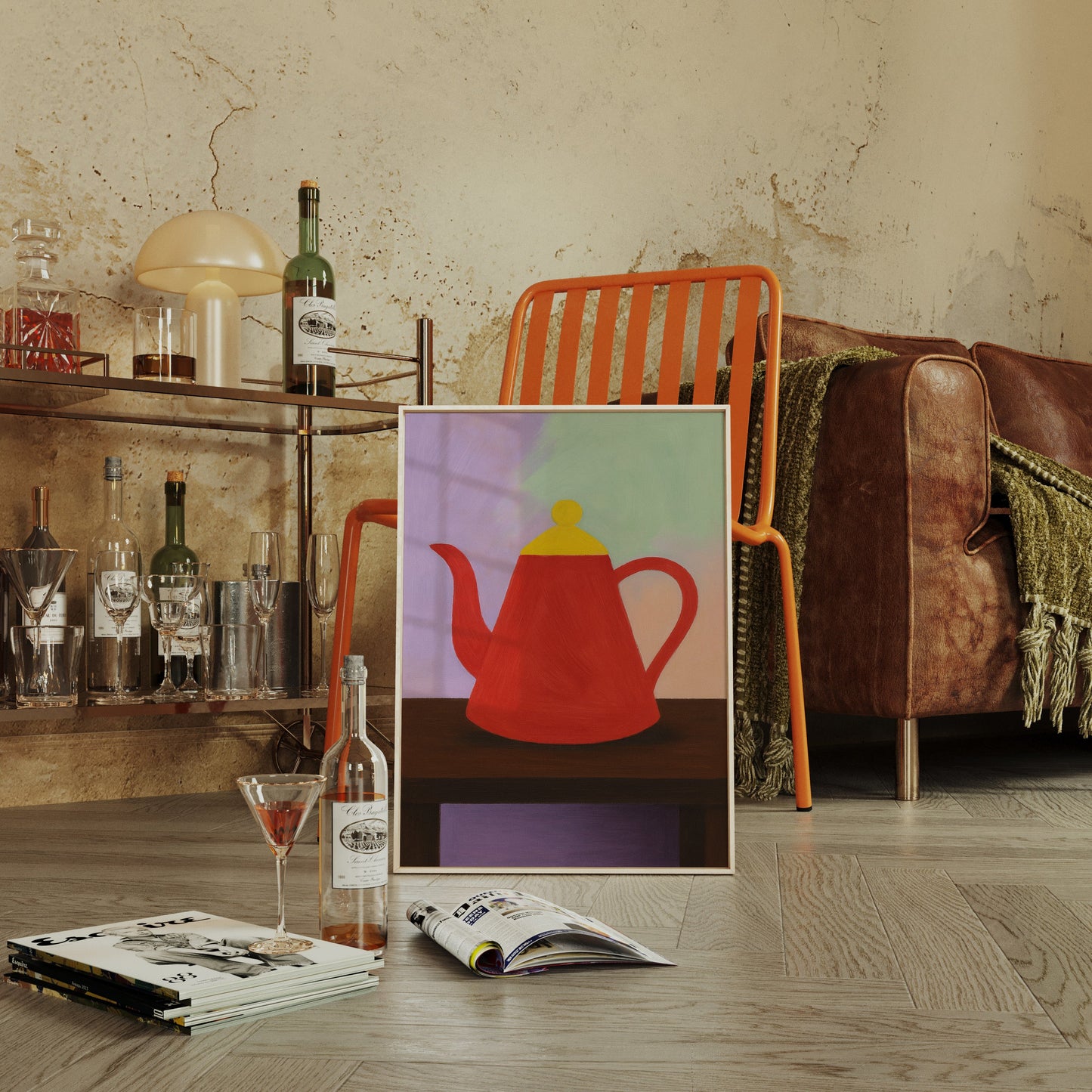 Nature morte à la théière rouge