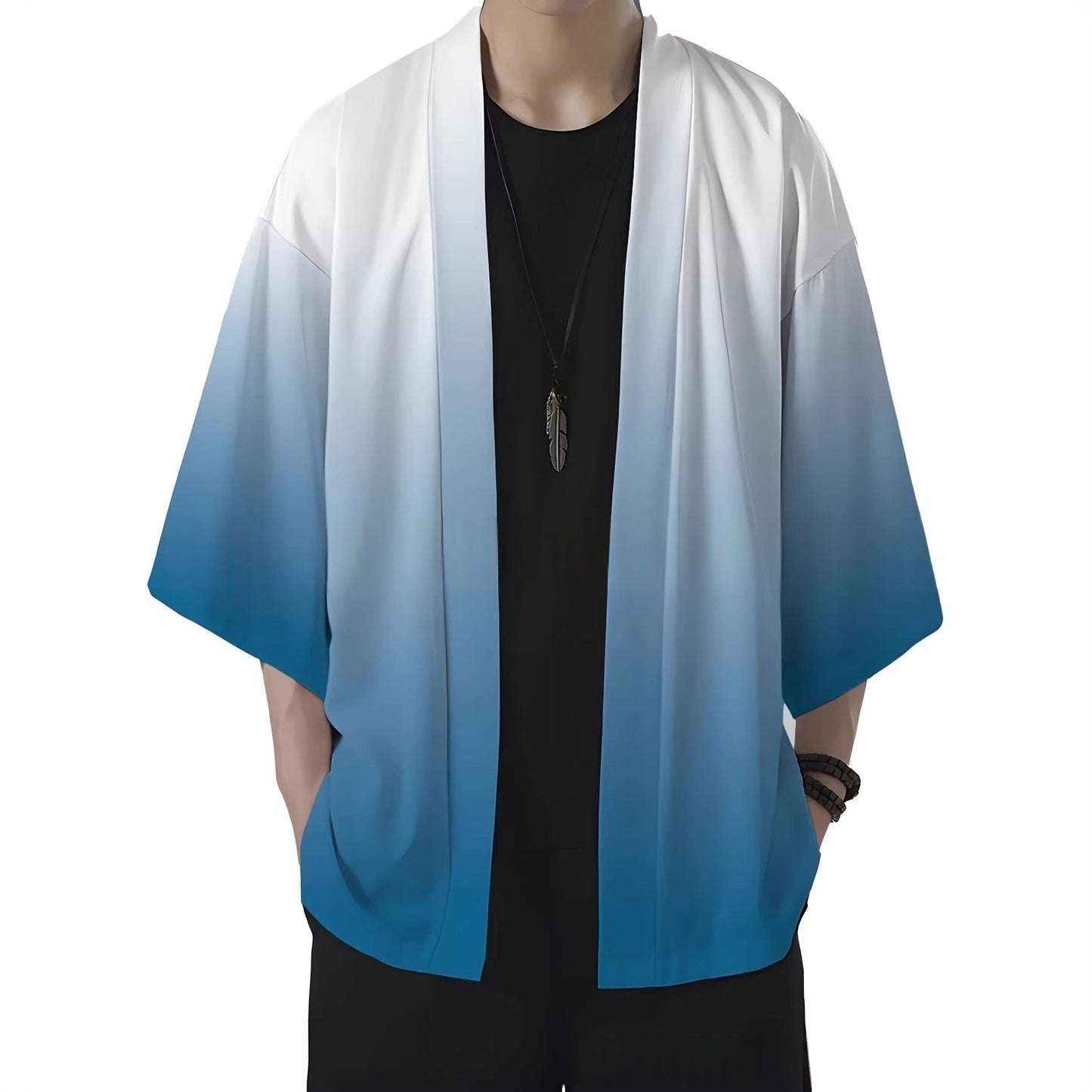 Casual Mens 3D-printed Patterned Kimono