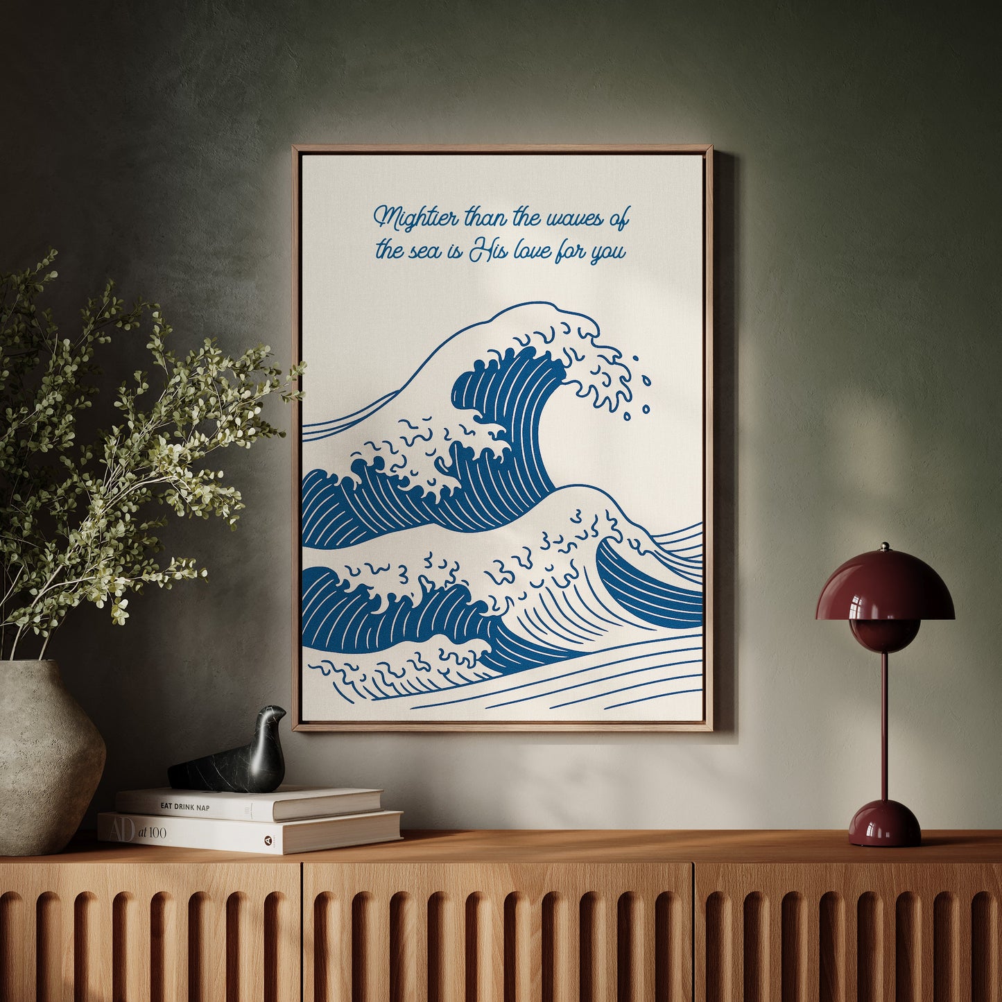 Mightier Than the Waves Ocean Print