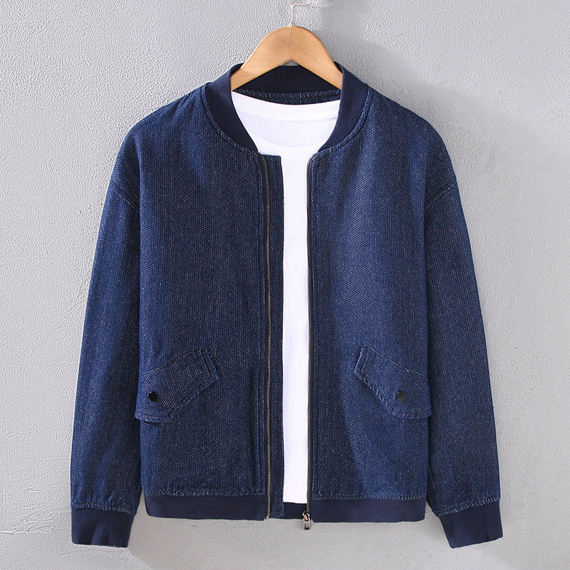 Japanese-style Retro Baseball Jacket For Young Men Casual And Relaxed Fit
