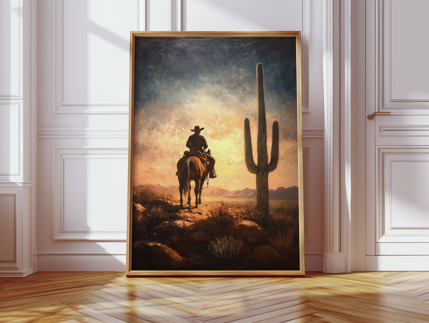Cowboy Horizon au lever du soleil