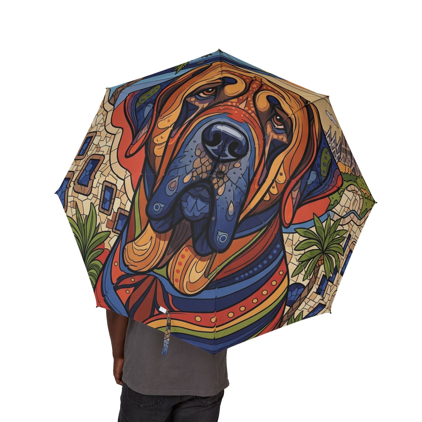 48" Semi-Automatic Umbrella – Windproof Large Travel Rain Umbrella
