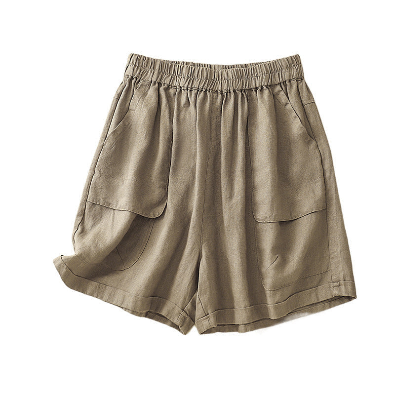 Womens Straight-leg Shorts Loose And Casual With A Wide Leg