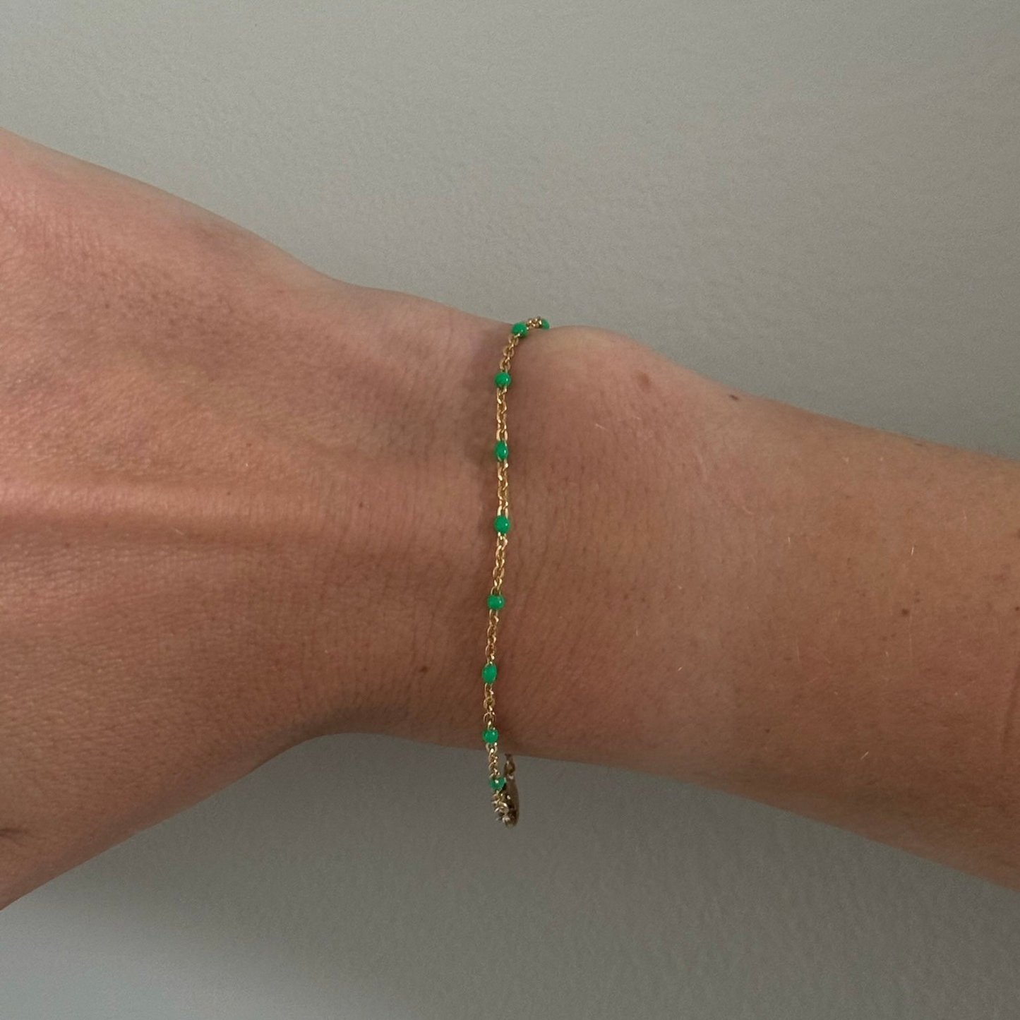 Green Daisy Bracelet