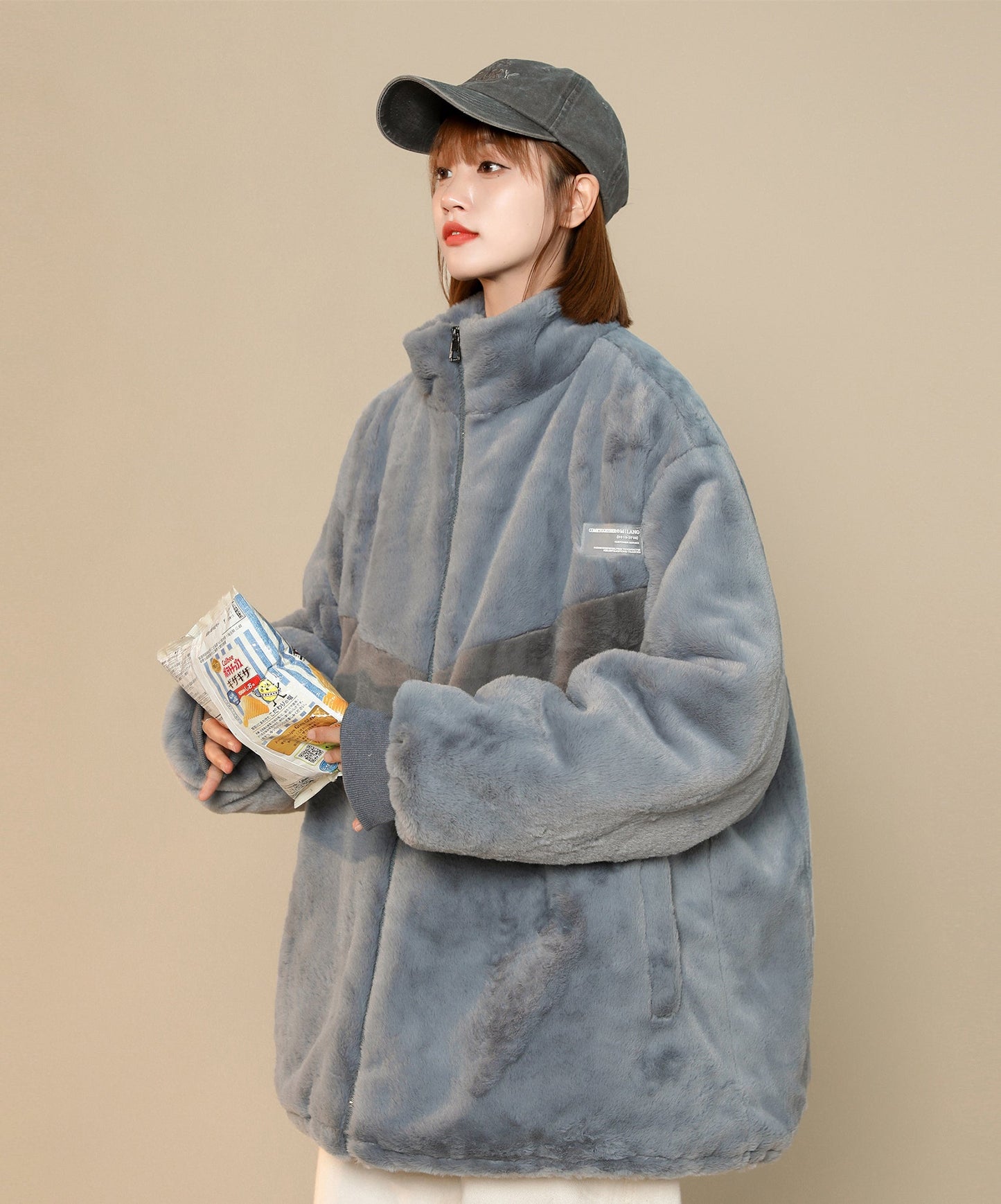 VX11 Pelz-Winterjacke für Damen
