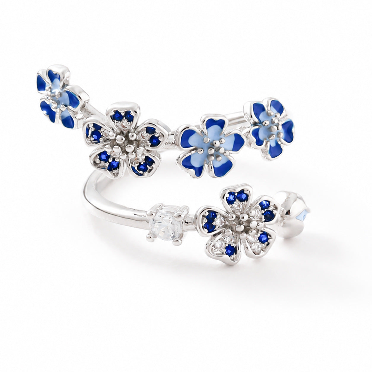 Exquisite And Elegant Flower Cluster Ring For Women