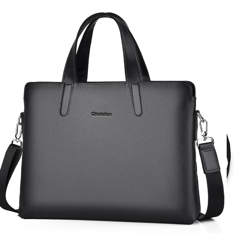 Large-capacity Crossbody Leather Briefcase
