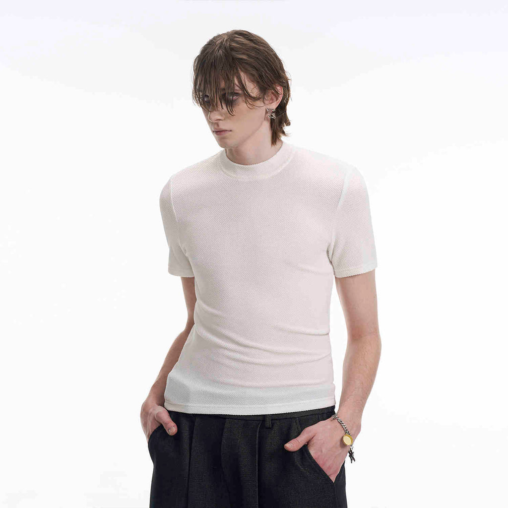 Men's Round Neck Tight Fit Tee