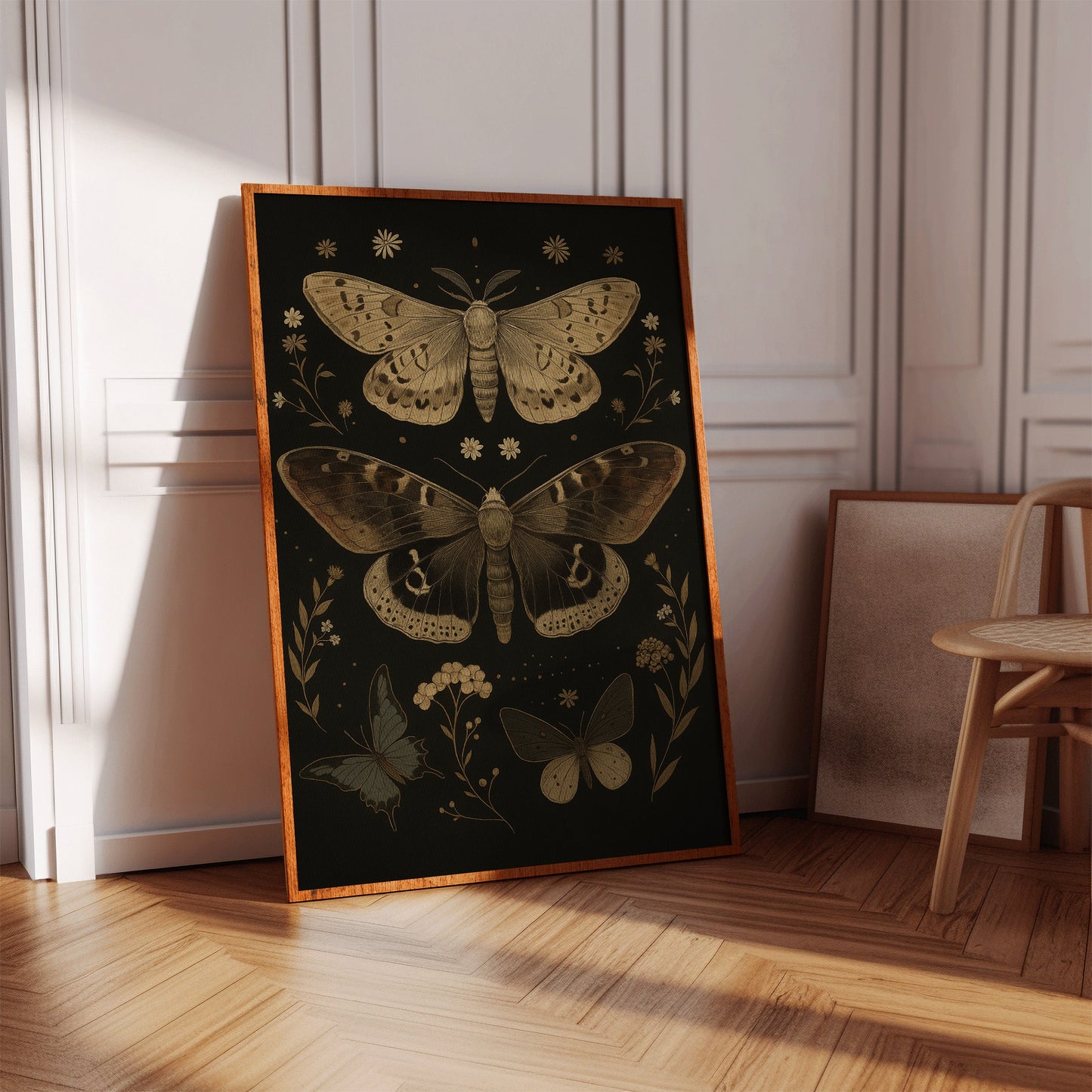 Nocturnal Wings and Wildflower Charms