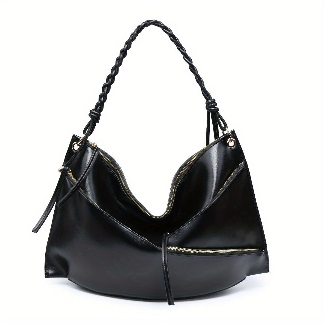 Large Shoulder Bag Unique Handmade Woven Handle  hobo