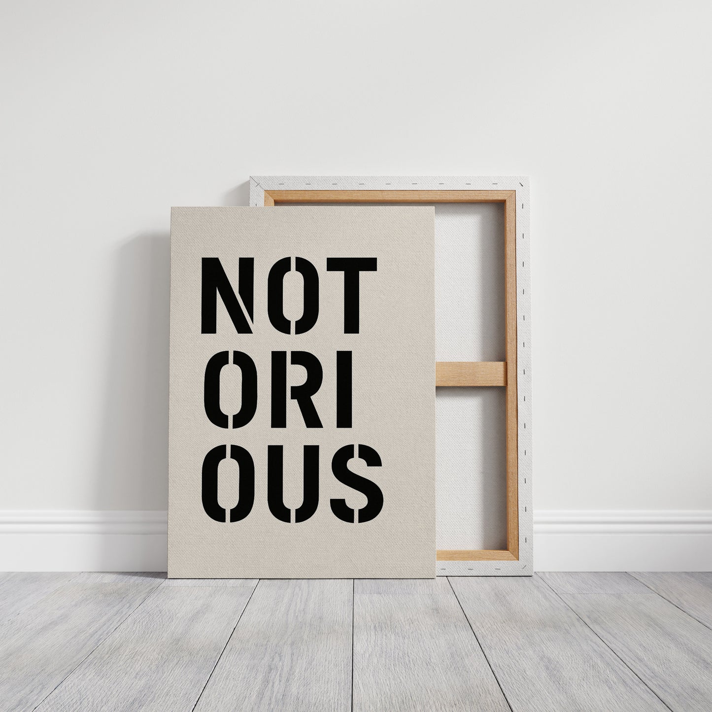Notorious Bold Stencil Typografie-Druck