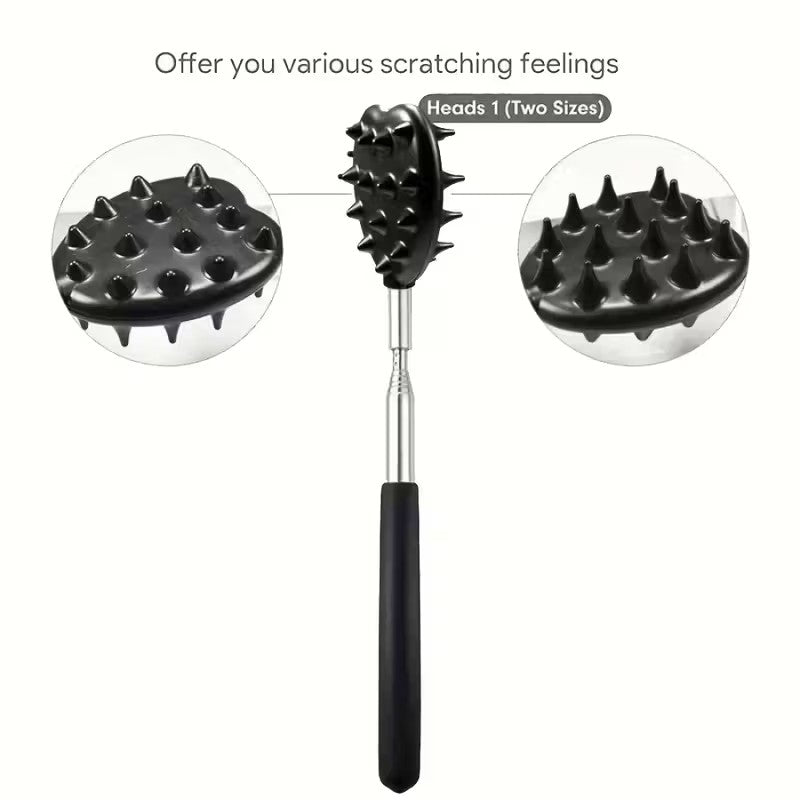 Gratte-dos rétractable Cactus – Long manche, PVC durable