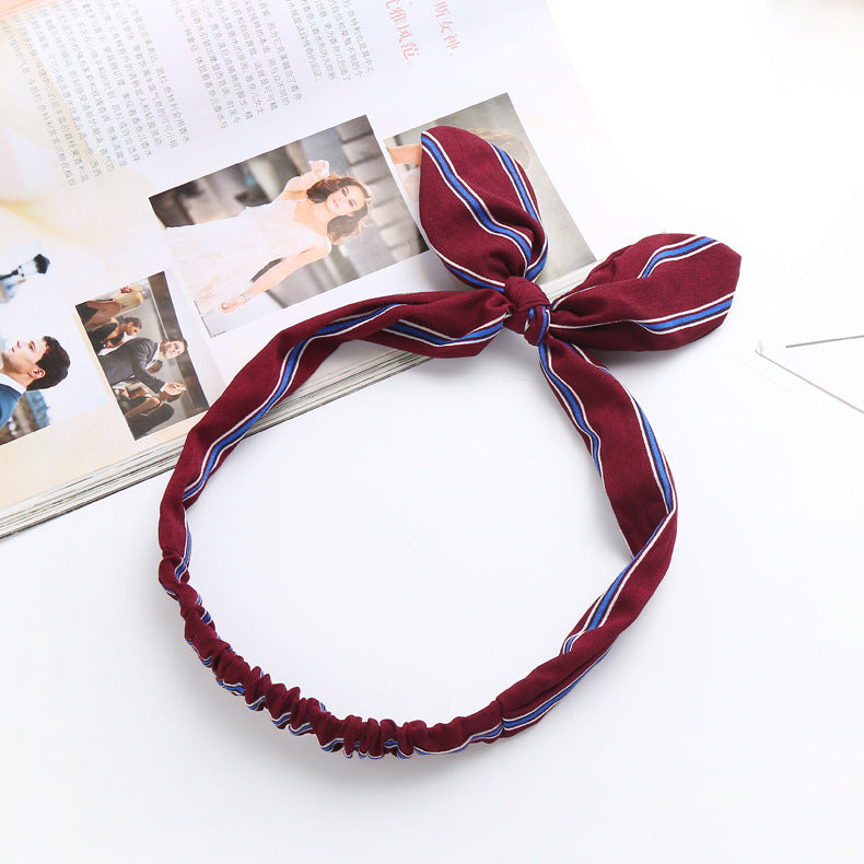 Big bow tie bunny ears headband