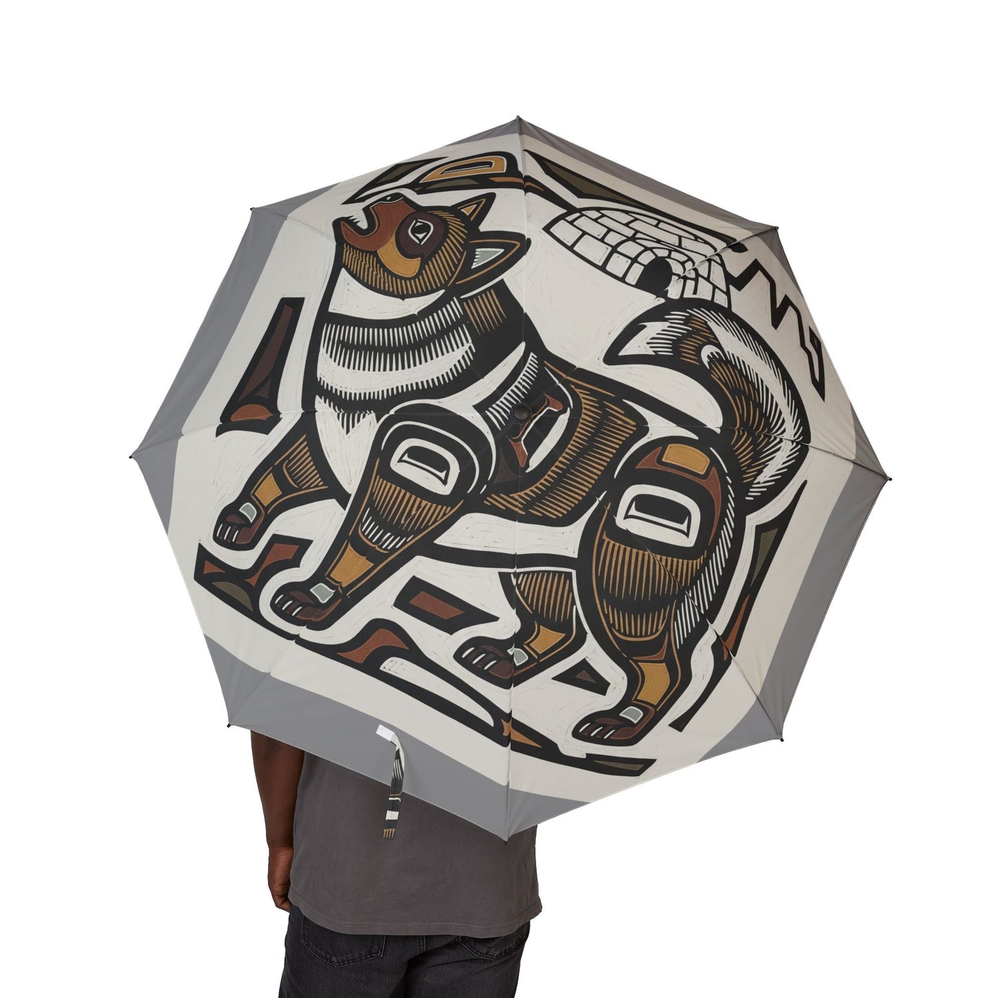 Parapluie semi-automatique 48" – Grand parapluie de voyage coupe-vent