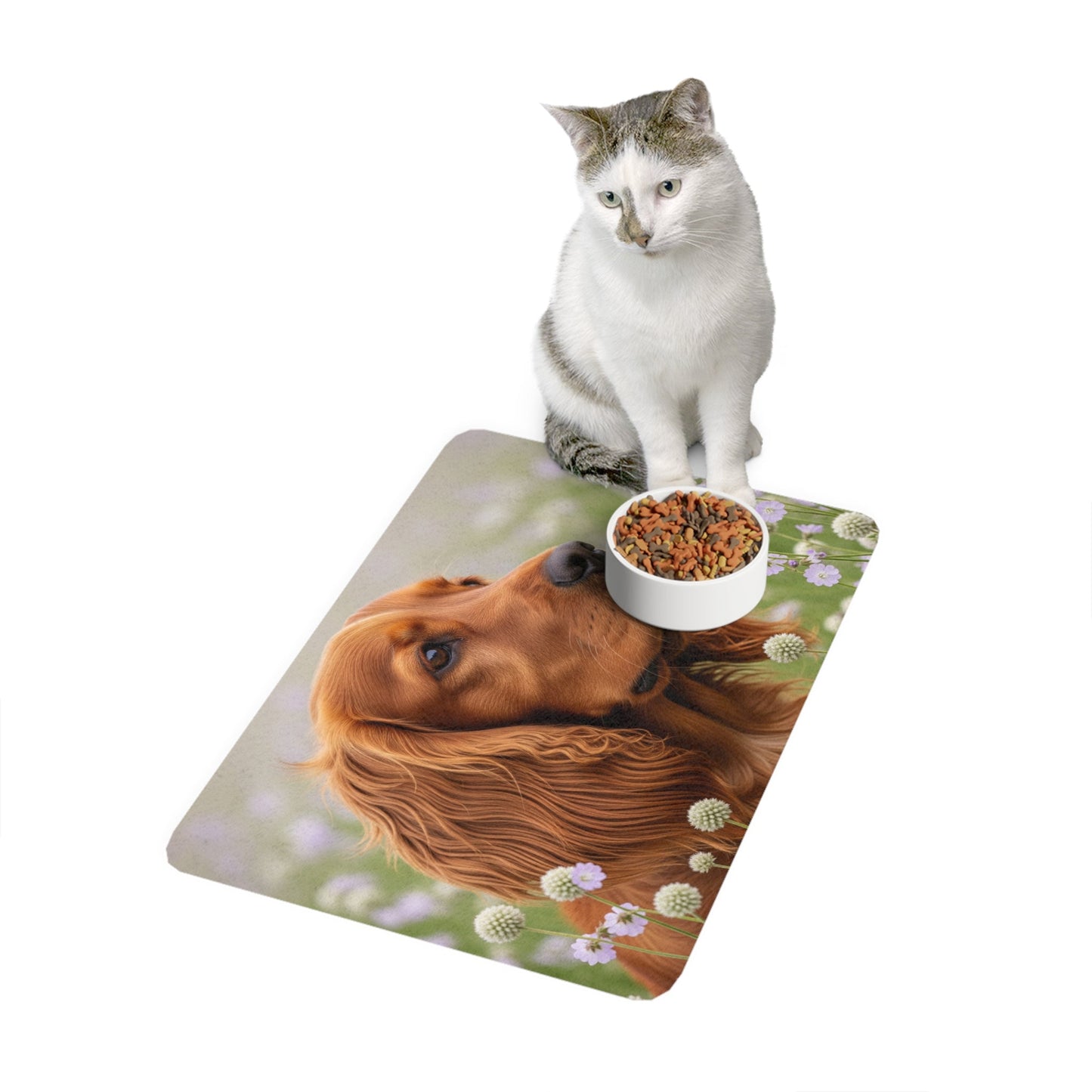 Tapis antidérapant pour animaux de compagnie – Tapis d'alimentation étanche pour chiens