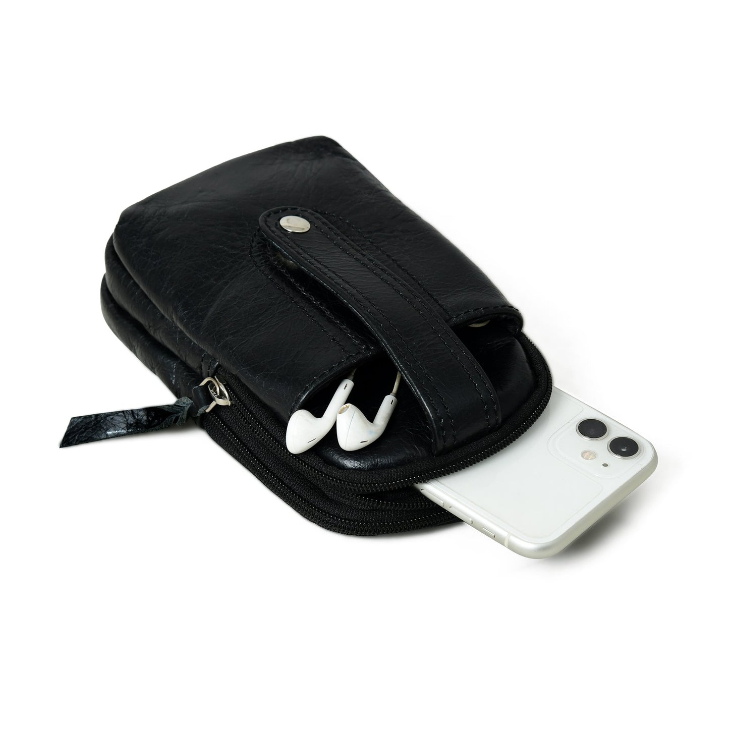 Organisateur Jet-Set : Pochette en cuir pour téléphone