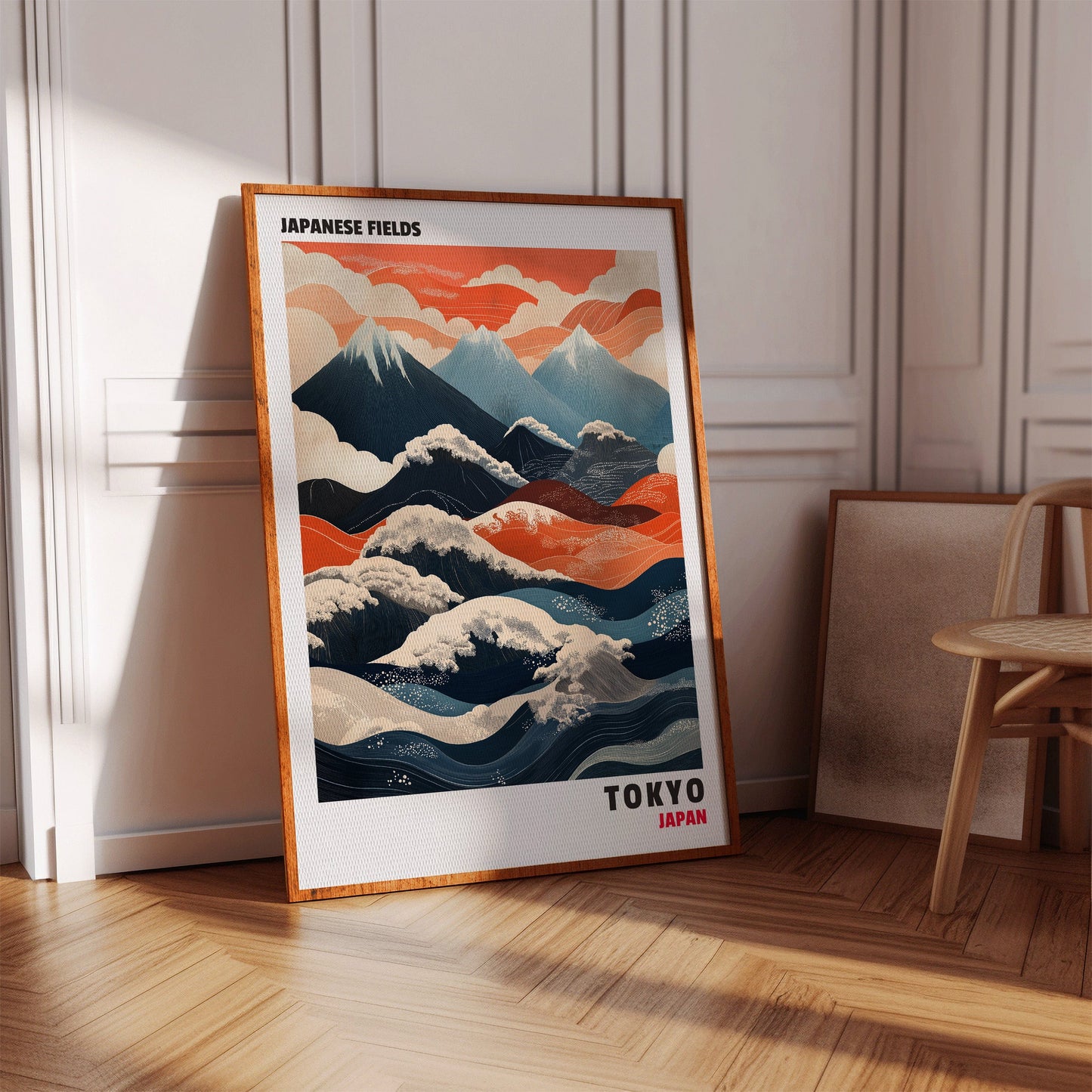 Champs japonais – Harmonie entre montagne et vague