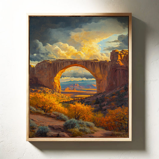 Southwest Arch Canyon Canvas – Autumn Desert Landscape Wall Art