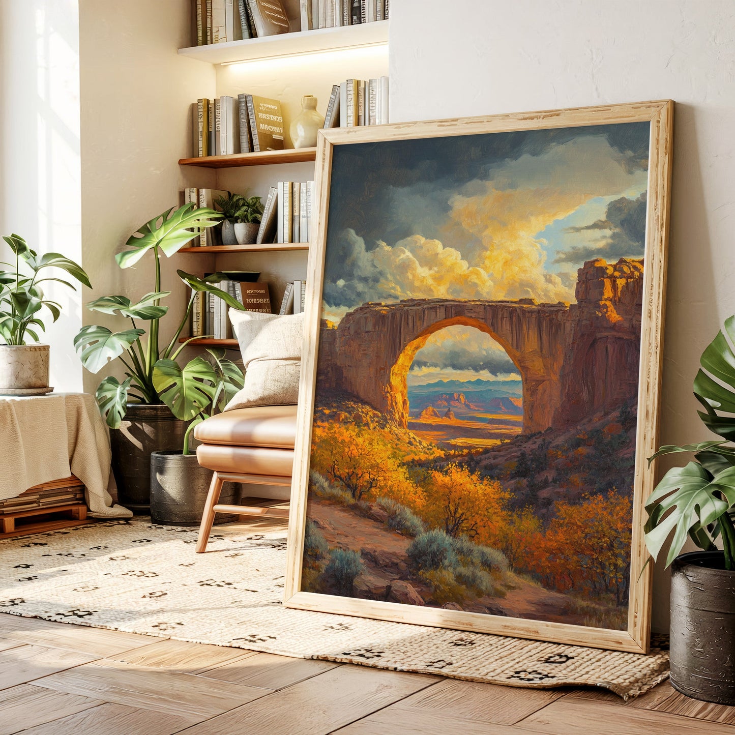 Southwest Arch Canyon Canvas – Autumn Desert Landscape Wall Art