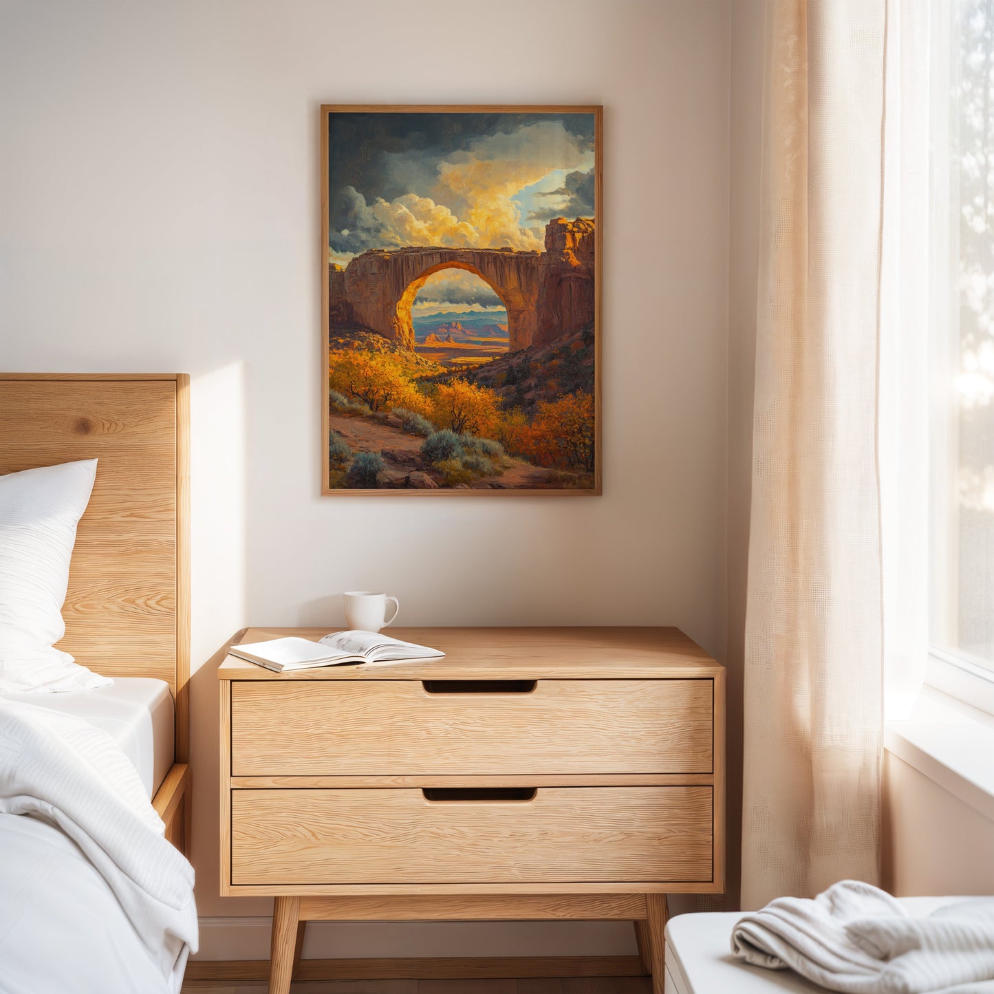 Southwest Arch Canyon Canvas – Autumn Desert Landscape Wall Art