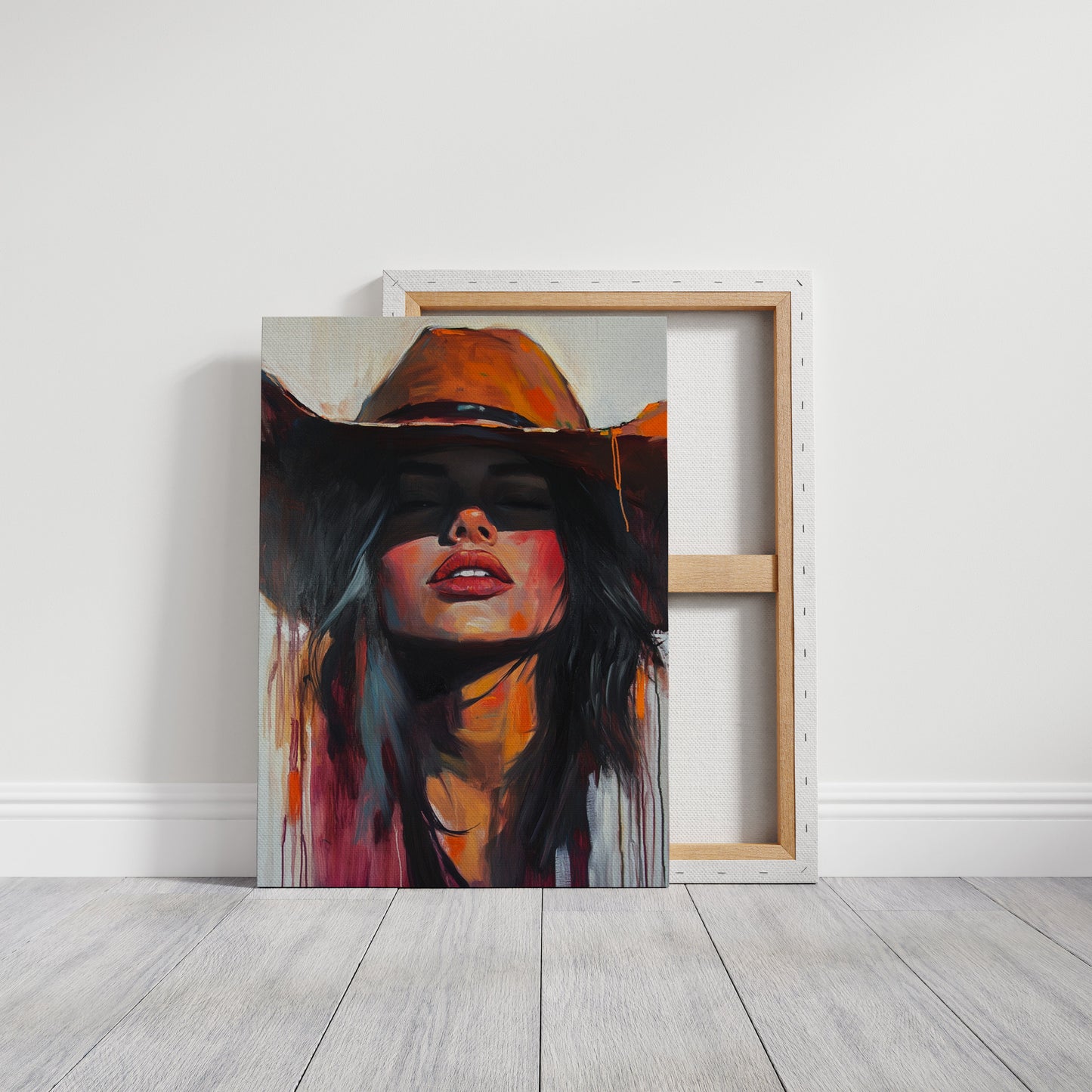 Sunkissed Heat – Bold Cowgirl Portrait with Fiery Palette