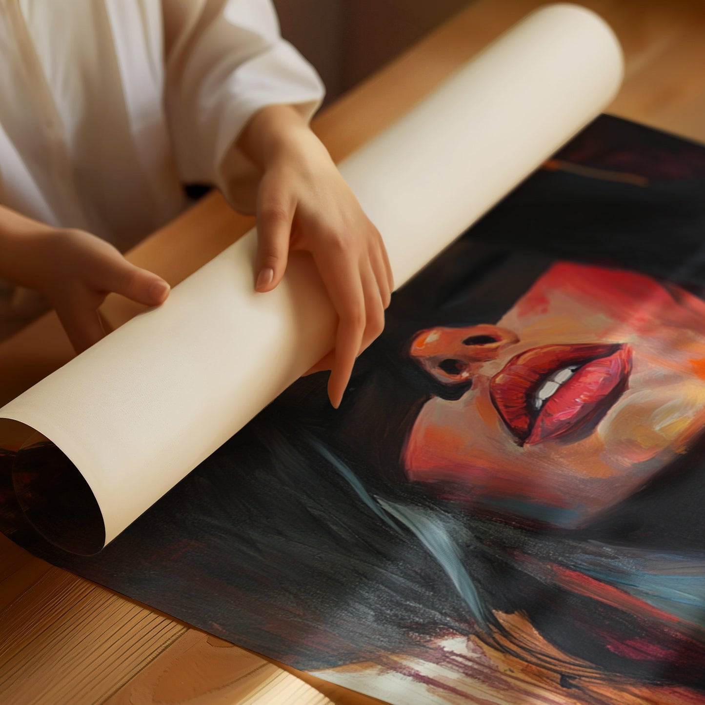 Sunkissed Heat – Bold Cowgirl Portrait with Fiery Palette