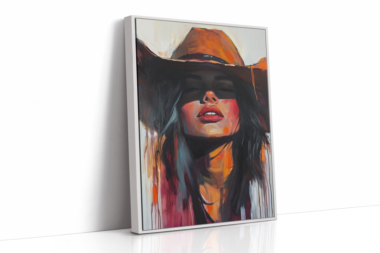 Sunkissed Heat – Bold Cowgirl Portrait with Fiery Palette