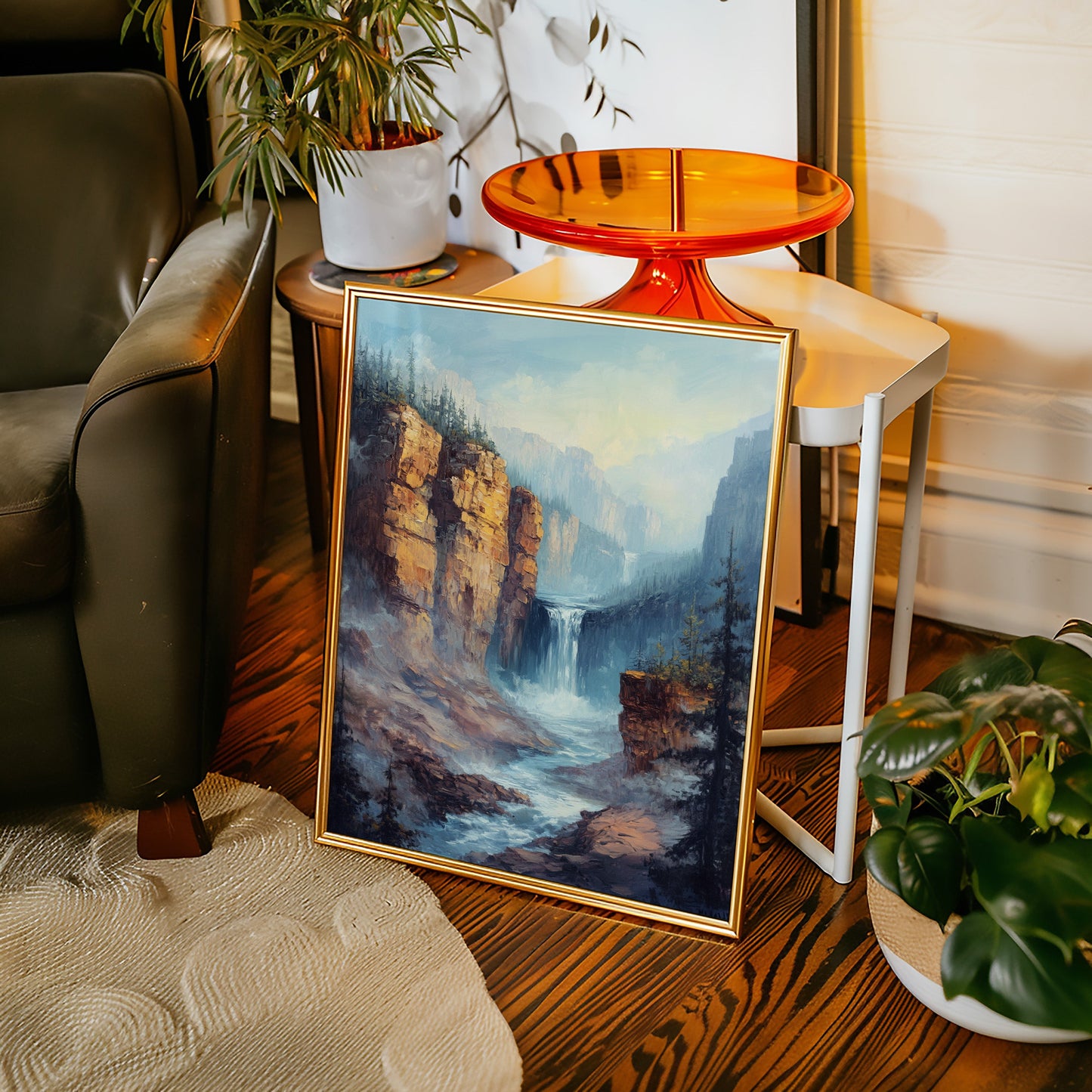 Echo Falls – Misty Canyon Waterfall Landscape