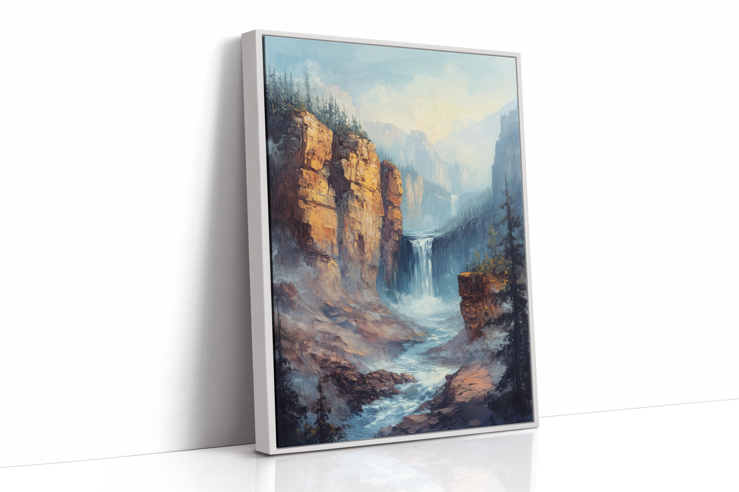 Echo Falls – Misty Canyon Waterfall Landscape