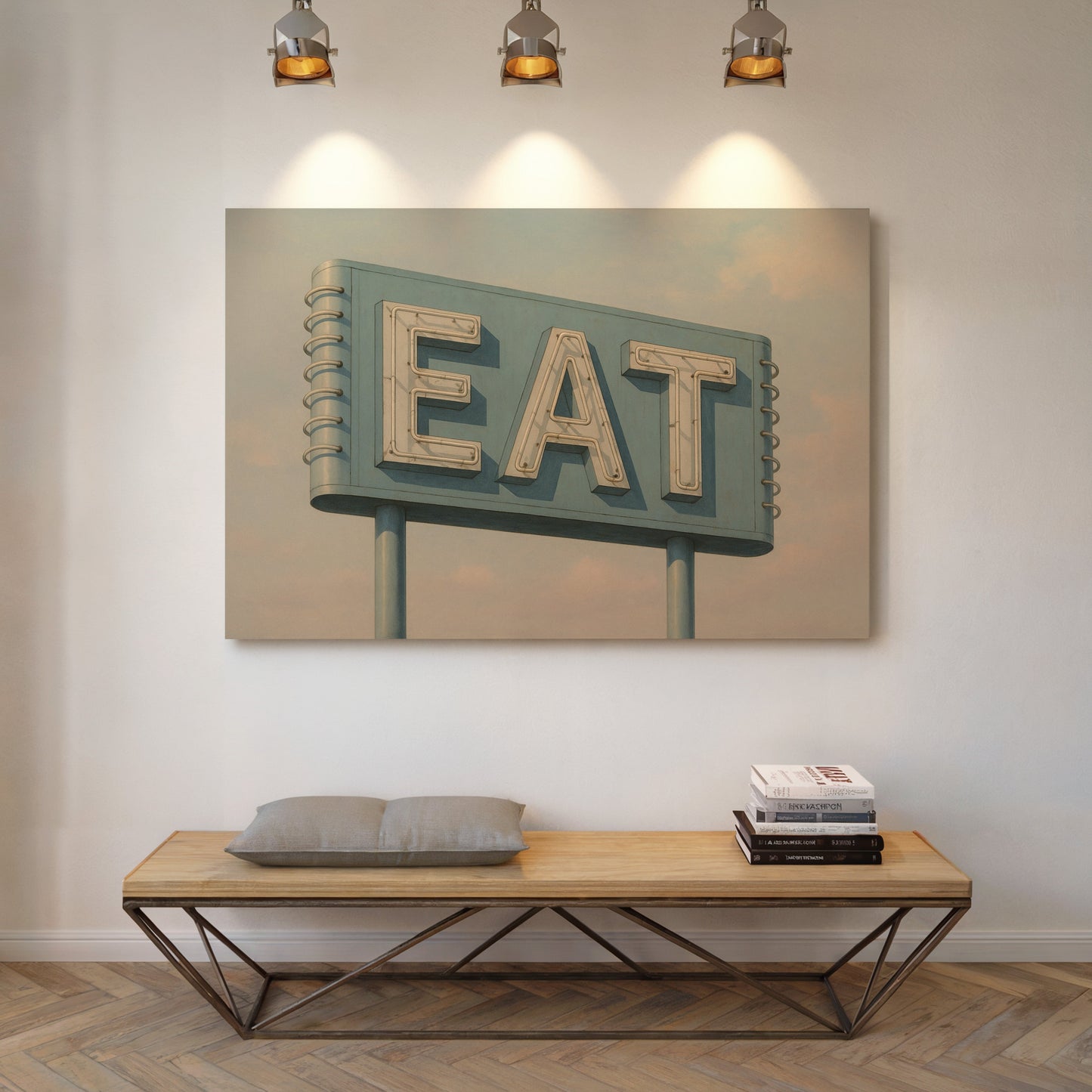 Vintage Americana – “EAT” Roadside Diner Sign Wall Art