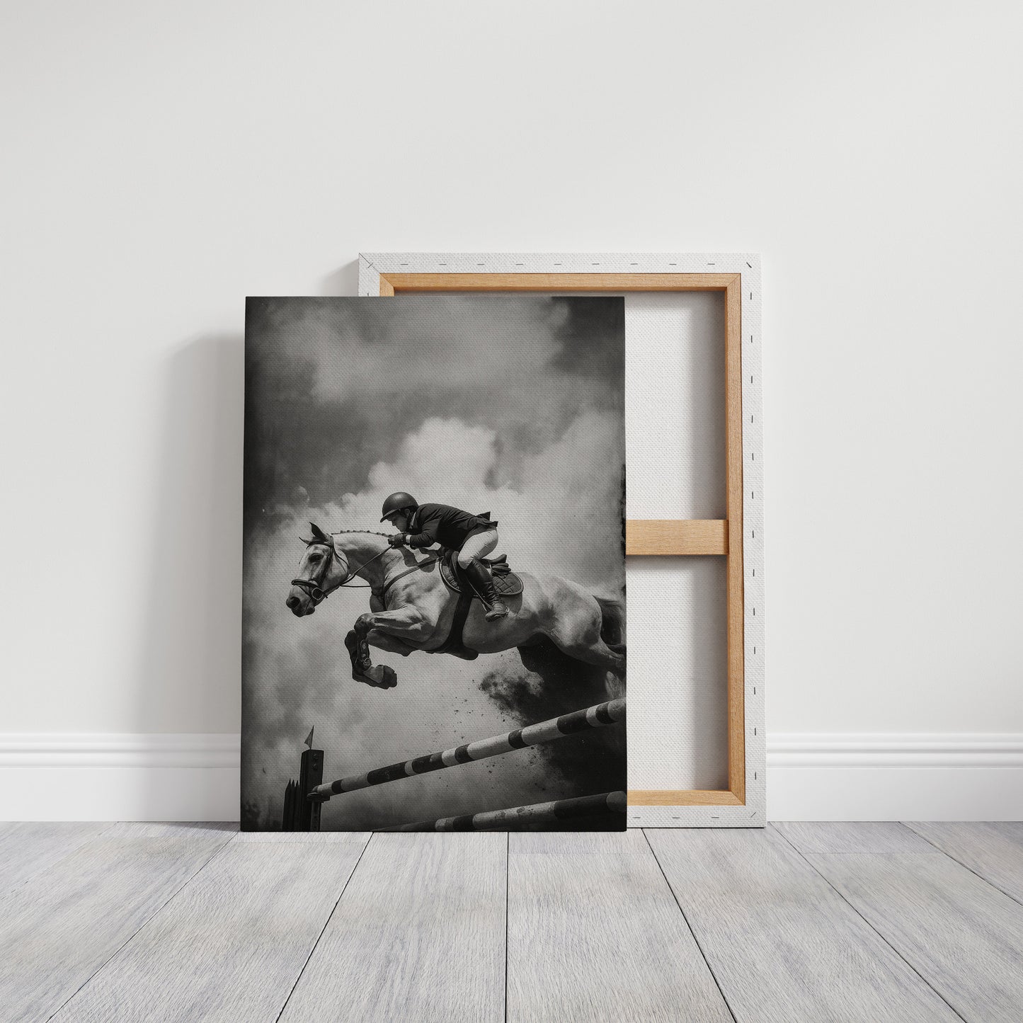 “Airtime” – Black & White Show Jumping Photography Print