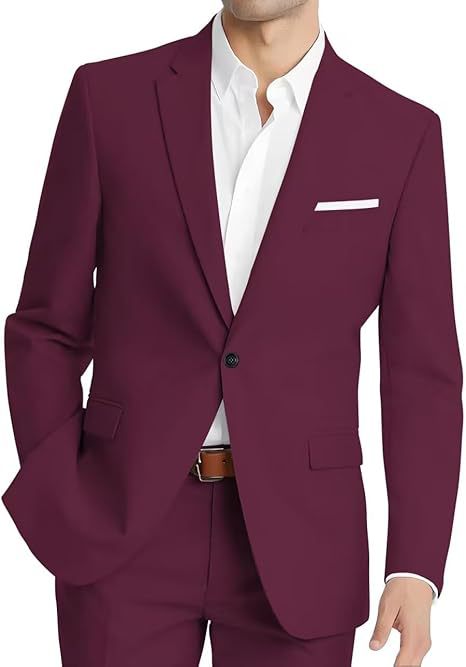 Mens Korean-style Slim-fit Two-piece Suit