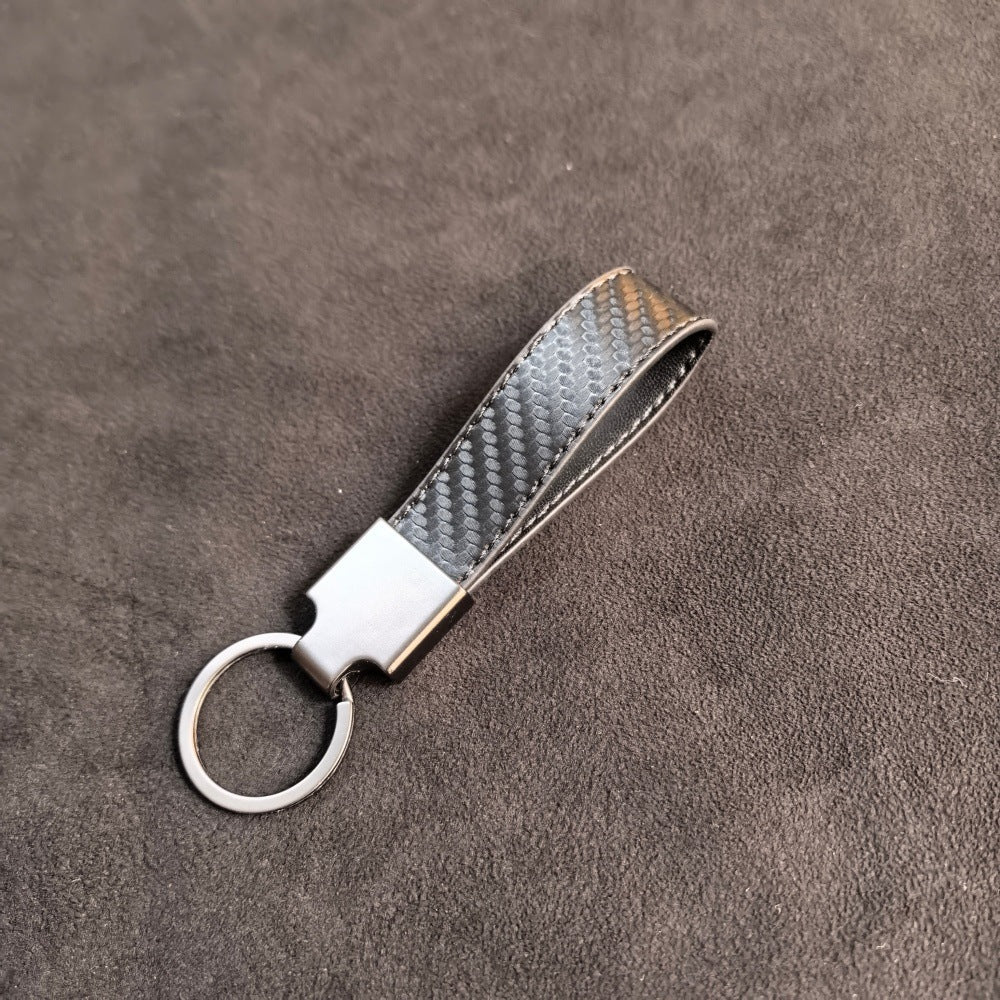 Suede Car Keychain With Metal Anti-loss Feature