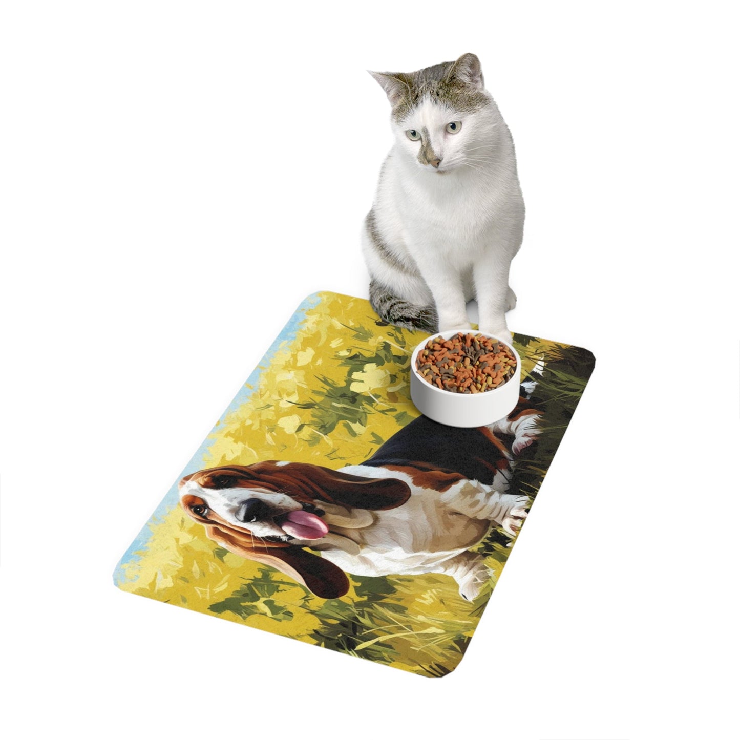 Tapis antidérapant pour animaux de compagnie – Tapis d'alimentation étanche pour chiens