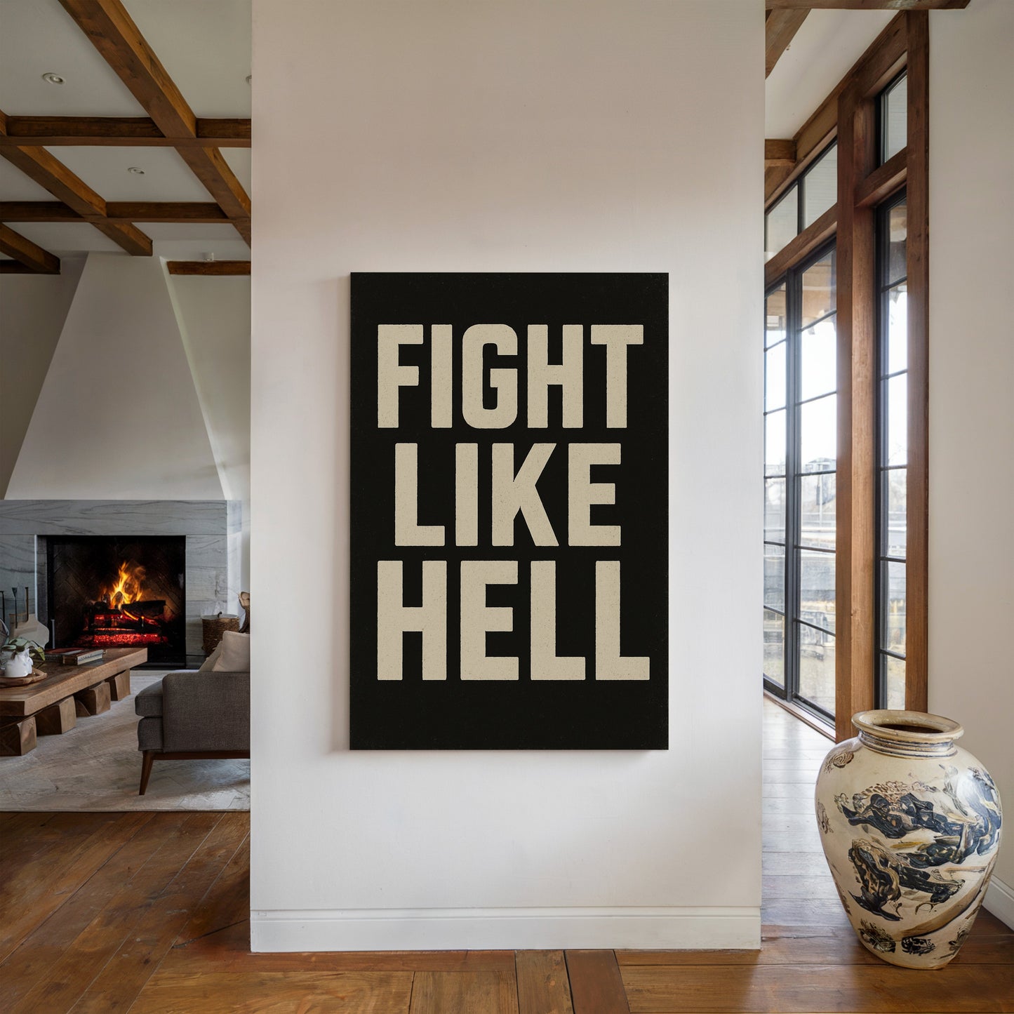 Affiche audacieuse "Bats-toi comme en enfer"