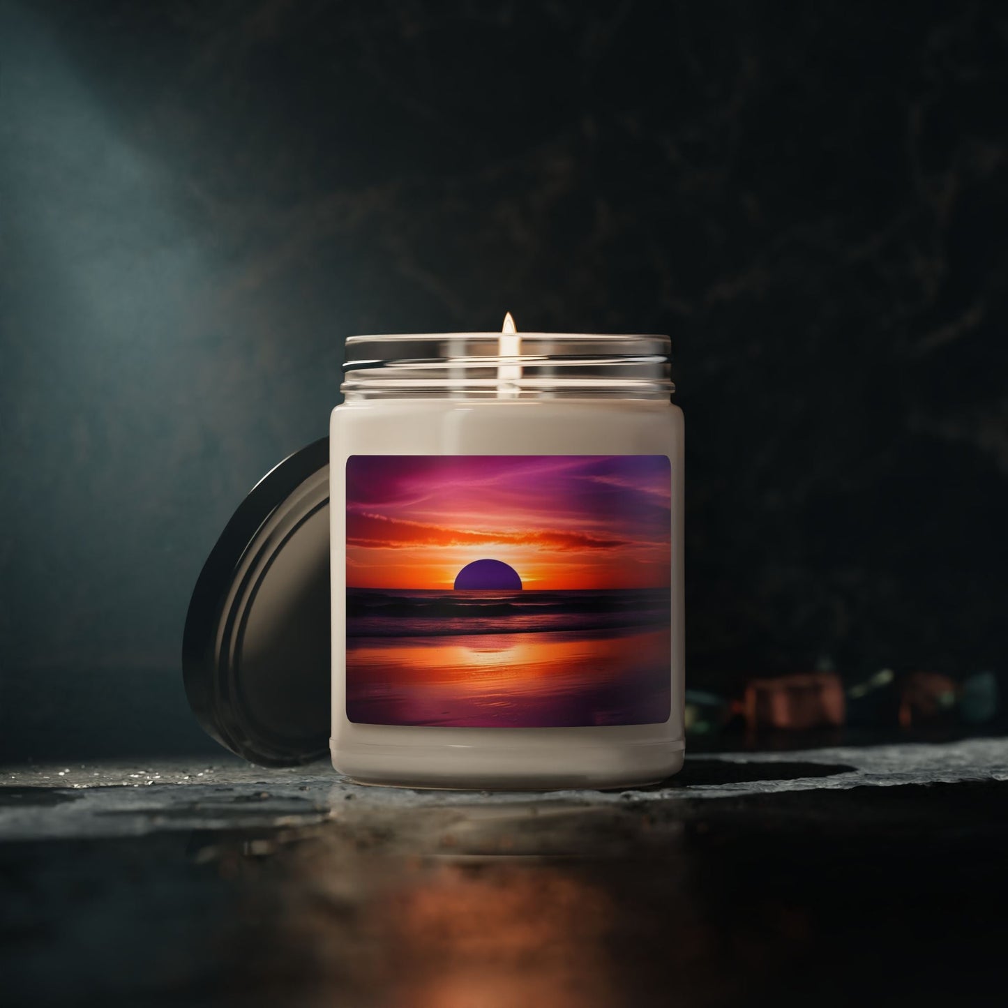 Bougie parfumée en cire de soja avec pot en verre