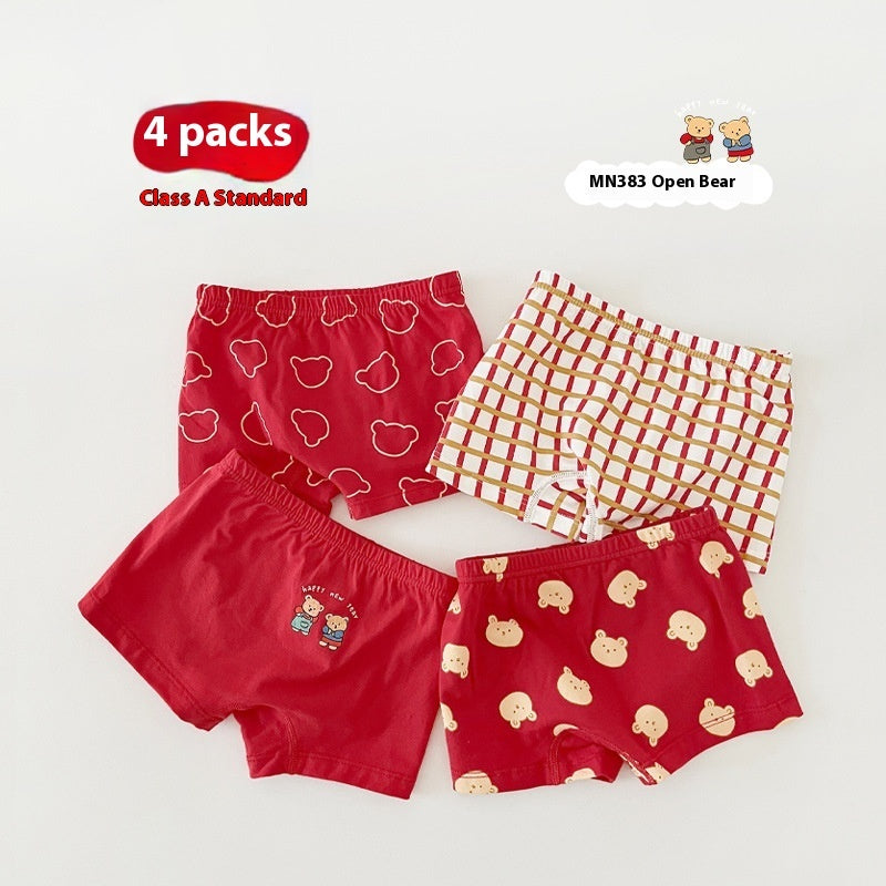 Children's Underwear Class A Pure Cotton Antibacterial Cartoon Boy