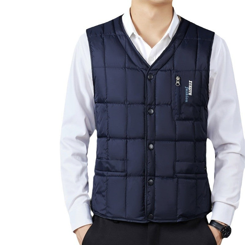 Vest Waistcoat Thermal Liner Dad-style Plus-size Vest