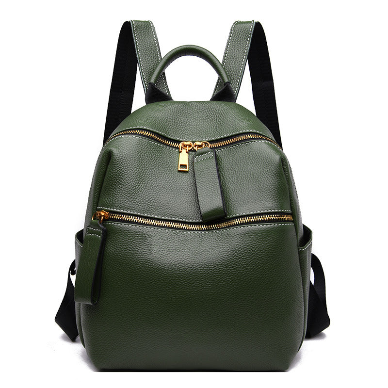 Leather Backpack Women All-Match Fashion Top Layer Leather Small Backpack