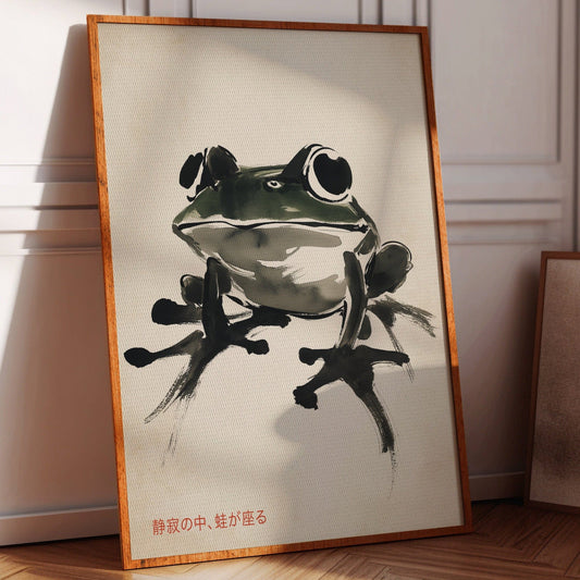 Zen-Frosch in Stille